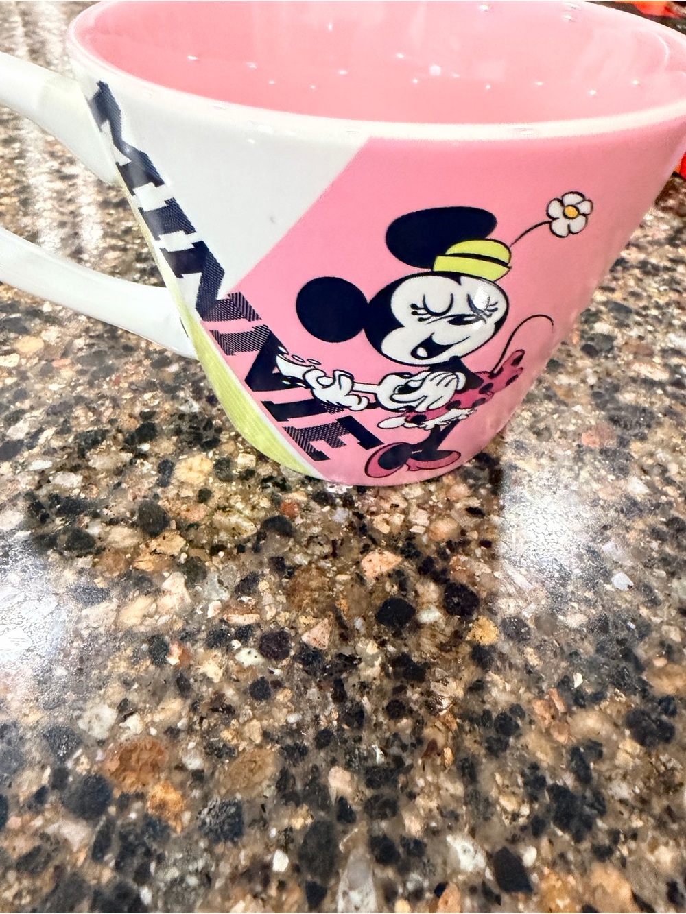 Disney Pink and Black Minnie Mouse Ceramic Mug